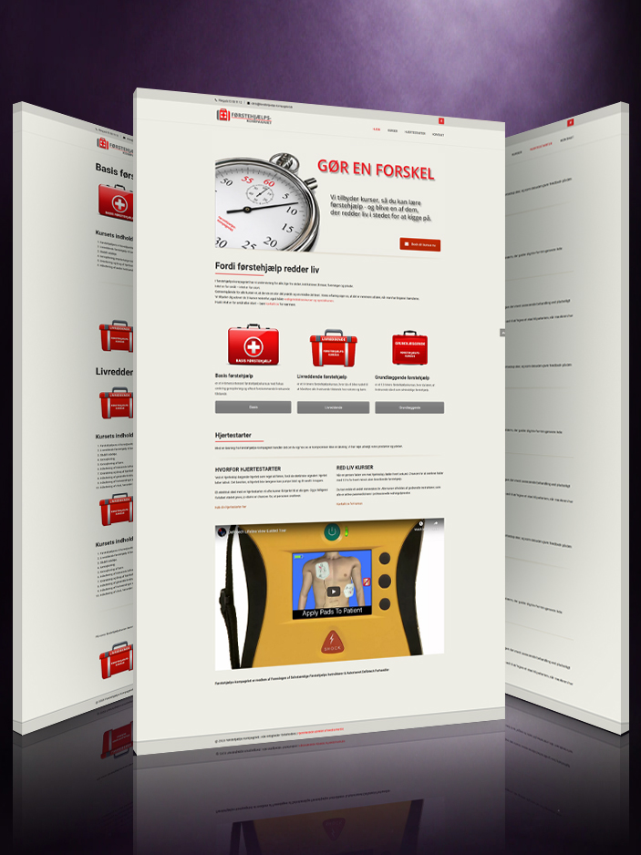 Hjemmeside og markedsføring af Førstehjælp